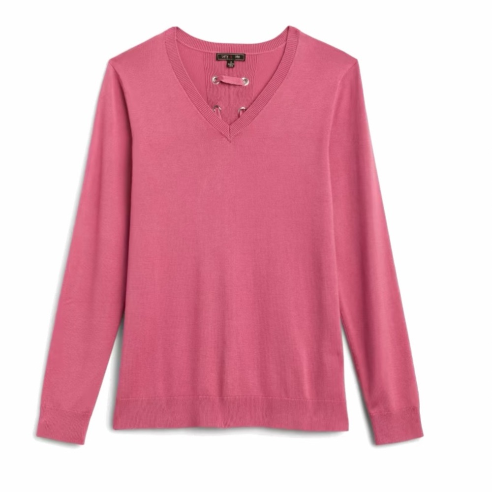 NWT Lety & Me Lucille Back Detail Pullover Sweater